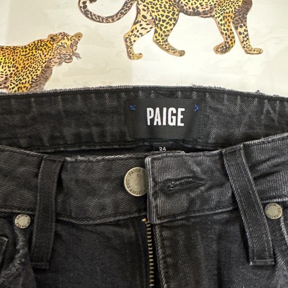 PAIGE Julia Jeans size 24 - black with pearl embellishments - Picture 1 of 5